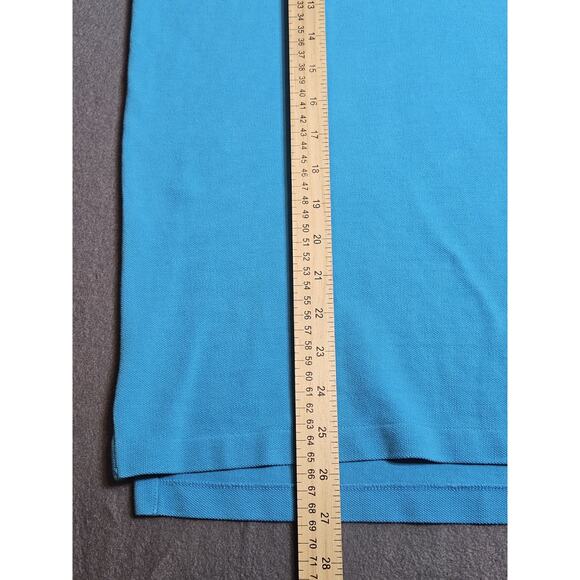 Ralph Lauren Shirt Mens Medium Blue Polo Yellow Pony Logo Casual Rugby Preppy - Picture 7 of 8